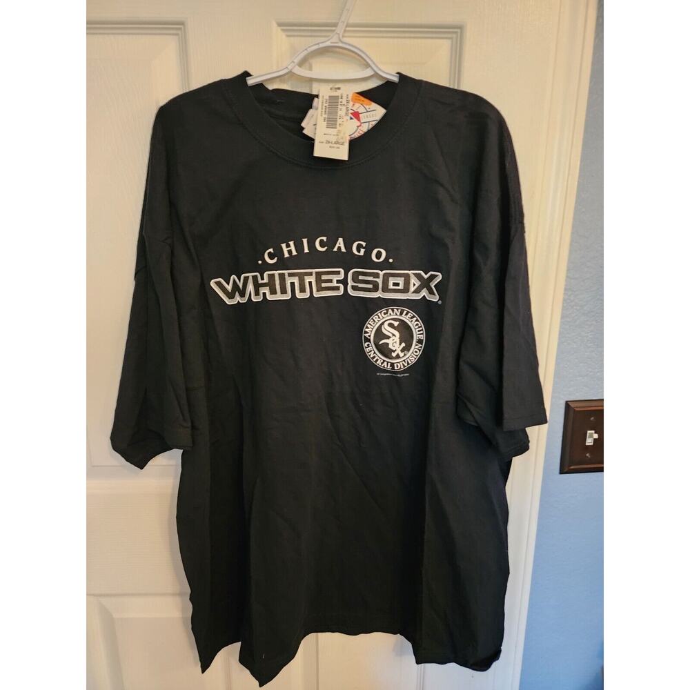 Vtg 2004 Chicago White Sox's T-shirt Adult Size 2Xl Black Short Sleeve‎ Men's